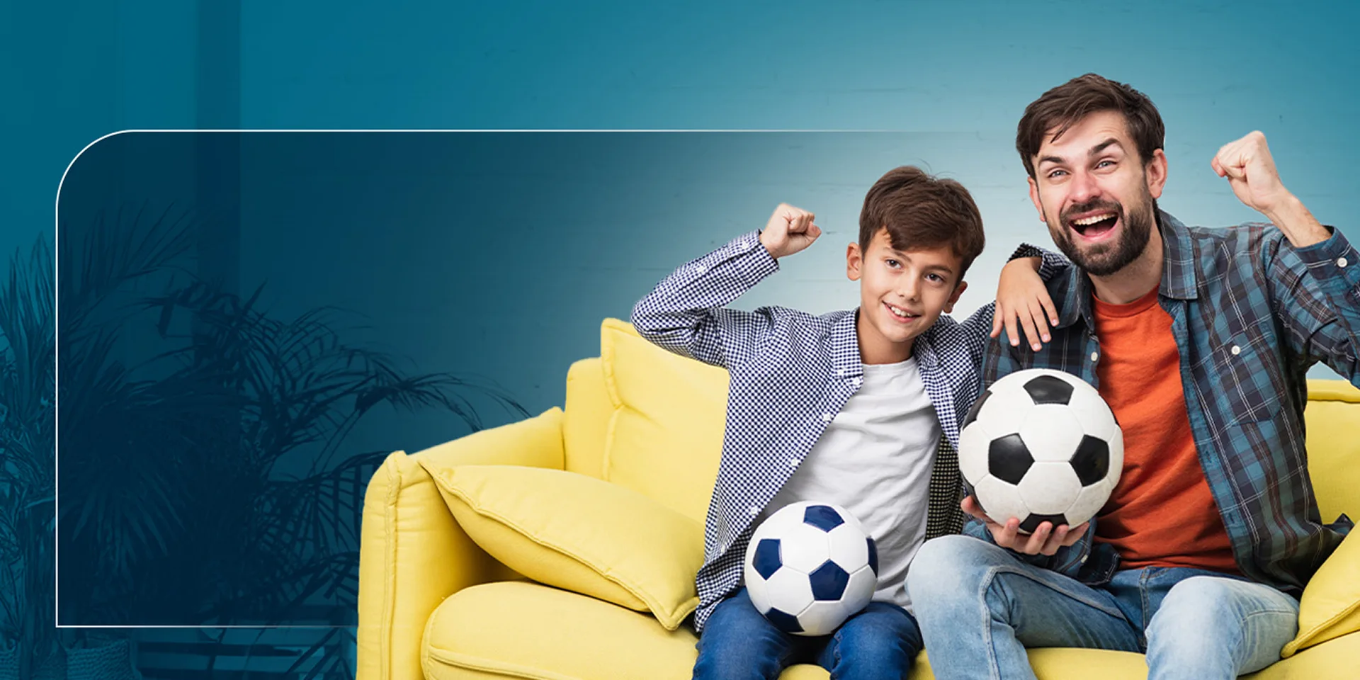 Familia disfrutando de un partido de futbol en la TV